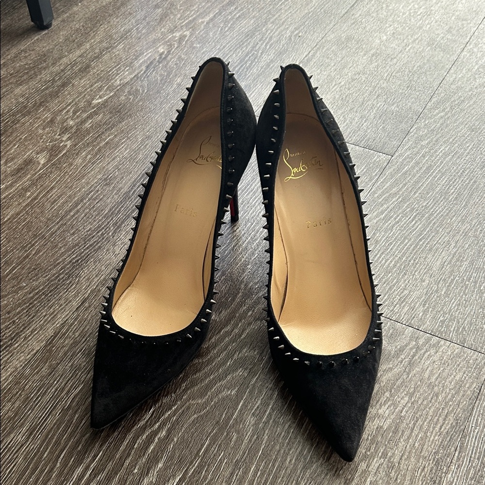 Christian Louboutin Black Spiked Heels